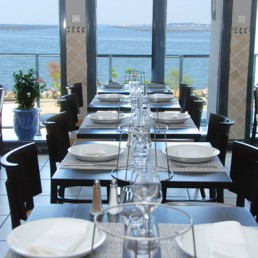 1er etage du restaurant avec vue sur le Bassin de Thau à Bouzigues